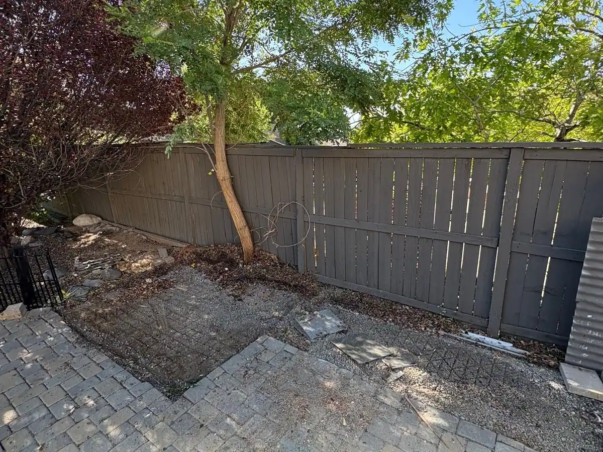 The same paver patio cleared