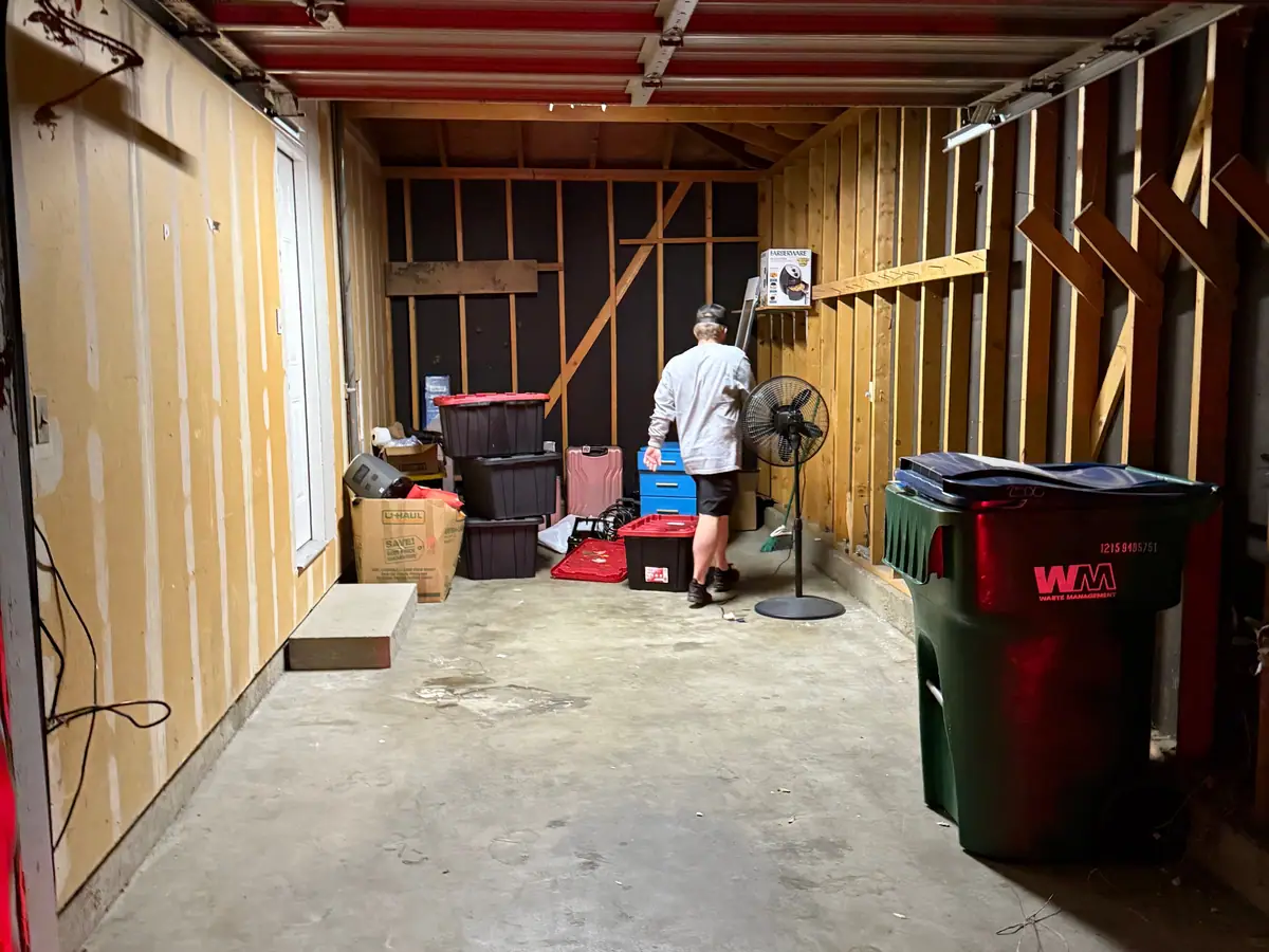 The same storage unit swept clear